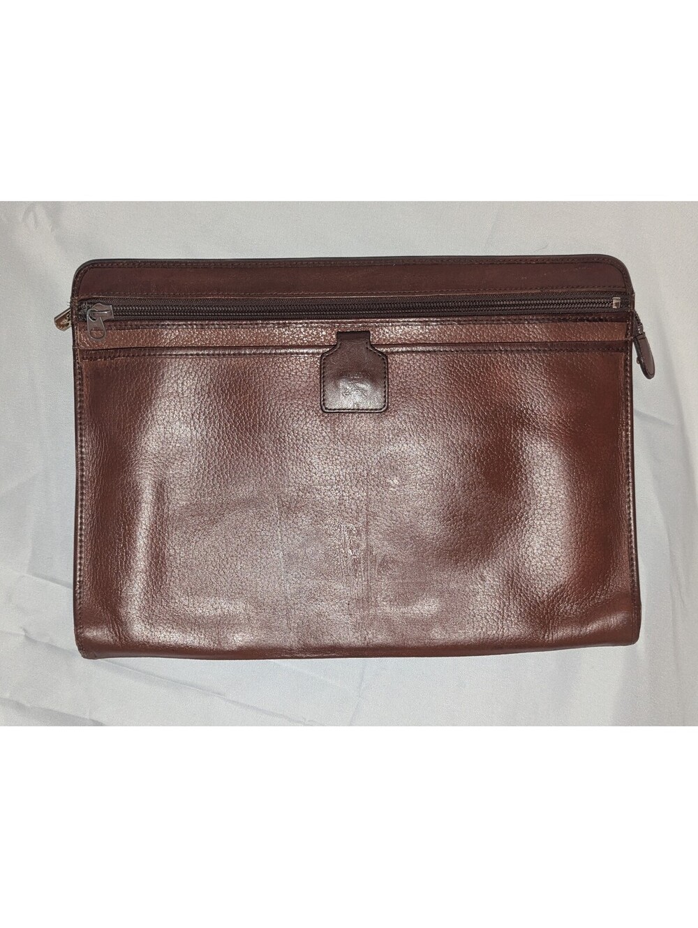 Burberry Brown Leather Zip Pouch